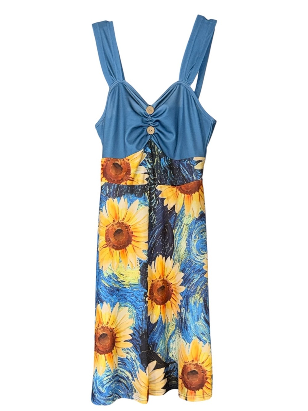 Blue Sunflower Sundress Sz M - NEW